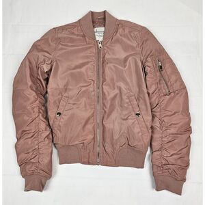 American Rag Jacket Womens XXS.‎ Full-Zip Bomber Rose Longsleeve.